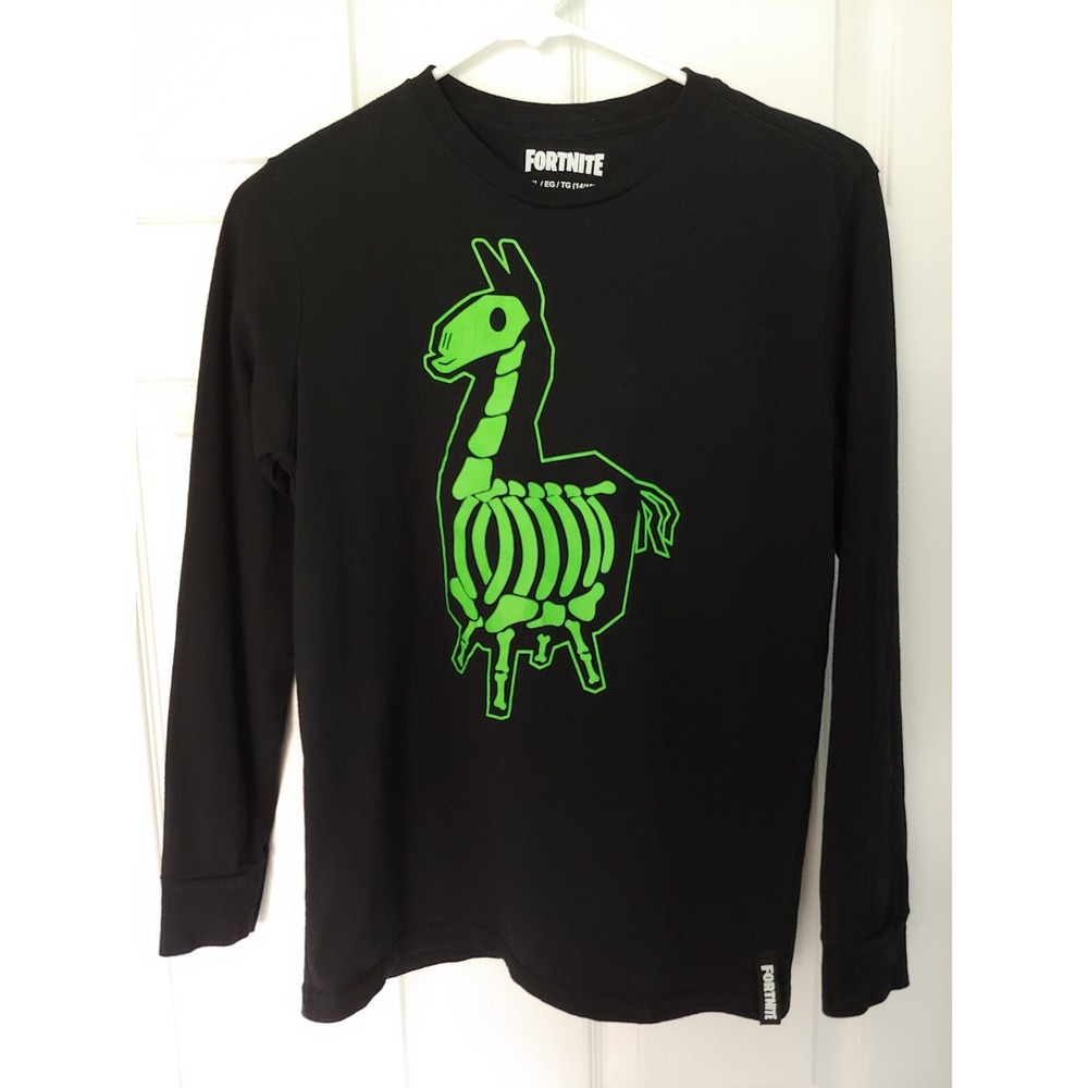 Fortnite X-Ray Llama Short Sleeve Black T-Shirt-Boy's Size XL 14/16 Gift Gamer